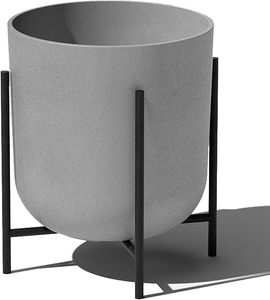 Maceta Moderna de PP con Soportes de Acero Galvanizado para Uso en Interiores, Biodegradable, Ligera, Duradera, con Orificio de Drenaje - Product Image 3