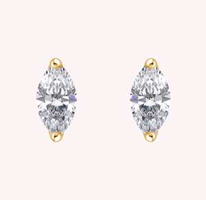 Marquise Cut Diamond <b>Stud</b> <b>Earrings</b> White D Color Women's Classic Engagement Jewelry - Product Image 1