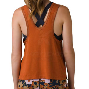 Camiseta sin Mangas para Mujer, Elegante, Informal, Transpirable, con Logotipo Frontal, 100% Algodón Ecológico, Moda de Verano, Atuendo Diario de Alta Calidad - Product Image 4