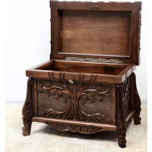 Handmade Wooden House <b>Money</b> Box with Brass Inlay | Antique Decorative Piggy Bank for Adults & Kids | Secure Lockable Savings <b>Pot</b> - Product Image 4