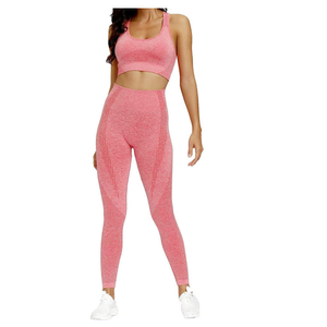 Conjuntos de yoga al por mayor, conjunto deportivo para mujer, ropa de gimnasio y fitness para exteriores, conjuntos de yoga ligeros para chicas con logo personalizado - Product Image 6