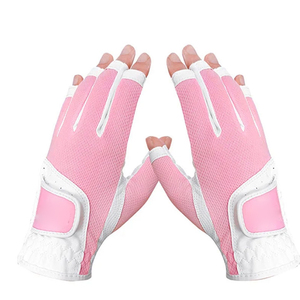 1 paire de gants de golf pour femmes, en cuir souple, respirants, plus confortables à porter sur les ongles longs, adaptés aux femmes et aux filles - Product Image 1