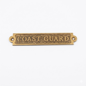 Plaque murale nautique antique en laiton |   Plaque Métallique Décorative Style Garde-Côte Vintage pour Décoration Murale Maritime Maison et Bureau - Product Image 1