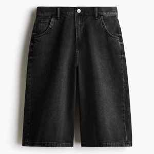 กางเกงยีนส์ขาสั้นผู้ชายสไตล์วินเทจ สำหรับฤดูร้อน ทรงลำลอง เอวกลาง ระบายอากาศได้ดี แห้งเร็ว ผ้าฝ้าย 100% ขอบดิบ ตกแต่งซิปและคริสตัล - Product Image 1