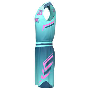 Ensemble d'uniformes de basketball pour hommes en tissu mesh, maillot d'équipe personnalisé par sublimation, tenue d'entraînement de basketball pour hommes - Product Image 3