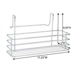 Organizador de Puerta de Armario Metálico Moderno con Barra para Toallas, Almacenamiento Multifuncional para Baño - Product Image 5