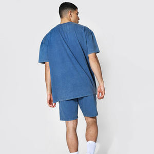 Camisetas de hombre con lavado ácido, estilo vintage, mezcla de algodón, corte relajado, material transpirable, manga corta, camiseta informal a la moda. - Product Image 4