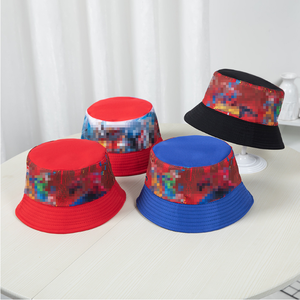 Unisex Washed Hand Embroidery Solid Adjustable Bucket Hat Nylon Non-Woven Casual Spring Summer Adult 56-58CM - Product Image 4