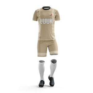 Ensemble maillot et short de football respirant à séchage rapide, manches courtes, imprimé par sublimation, kit d'entraînement personnalisé pour équipe - Product Image 1