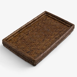 Rectangular rattan <b>storage</b> <b>trays</b> decorative <b>tray</b> for placing candle jewelry competitive price - Product Image 1