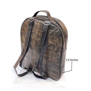 Mochila de Cuero Marrón Vintage con Bolsillo Frontal con Cremallera, Asa Superior, Fabricante Personalizado, para Viajes Diarios, Senderismo y Camping - Product Image 2