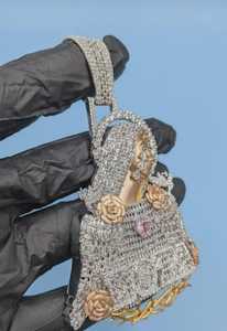 จี้พระแม่มารี เงินแท้ 925 ประดับเพชรโมอิสซาไนต์ VVS สไตล์ฮิปฮอป จี้เพชรแบบกำหนดเอง จี้หรูหราสองสี สำหรับเป็นของขวัญ - Product Image 2