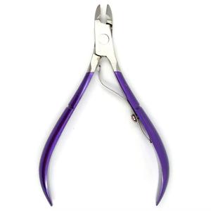 Coupe-ongles en acier inoxydable, manche violet, mâchoire plate, lame tranchante de 12,5 mm, pour la coupe des ongles des doigts, usage adulte - Product Image 6