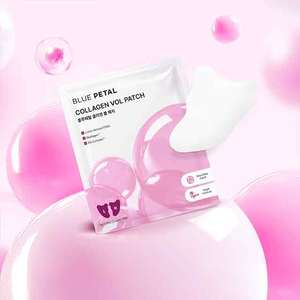 Masque facial en microfibre de collagène Blue Petal, patch pour les joues, pour raffermir, éclaircir, lutter contre le vieillissement, hydrater, améliorer l'élasticité, soin au lotus - Product Image 2