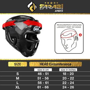 Casco Integral Ajustable de Cuero PU Farabi con Visera Transparente, Cierre de Gancho y Bucle, Transpirable, Protector, Unisex, para Boxeo, Taekwondo, Air - Product Image 6