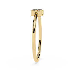 แหวนหมั้นเพชรทรงกลมเจียระไนแบบคลาสสิกสำหรับผู้หญิง ทองคำขาว 14k - Product Image 3