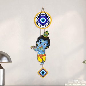 Bohemian Nazar Battu Evil Eye Wall Hanging for Home Entrance Living Room Bedroom Protection Decor - Product Image 3