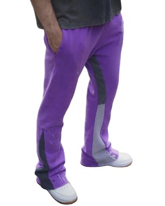 Custom Wholesale <b>Men's</b> Jogger <b>Trousers</b> Flared <b>Men</b> Sweatpants Patchwork Paint Splatter <b>Elastic</b> Track <b>Men's</b> Pants - Product Image 4
