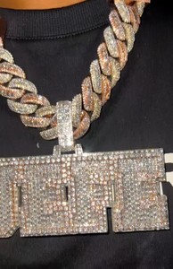 Best Selling Custom <b>Initial</b> Pendant <b>Necklace</b> Handcrafted Unique Letter Jewelry Her Moissanite 925 <b>Silver</b> Gold Plated Hip Hop - Product Image 4