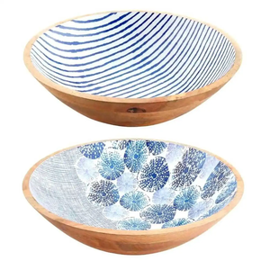 Bol en bois et résine pour la cuisine, design moderne et classique, pour salades, fruits et aliments, écologique, idéal pour la restauration - Product Image 2