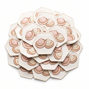 Custom Patch Brand Supplier Round Wheat Ear Grain <b>Badge</b> Tan Twill Golden Brown Edge <b>Iron</b> <b>On</b> Garment Applique - Product Image 3