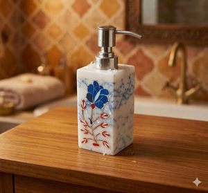Handcrafted bathroom <b>set</b> premium bathroom accessories elegant washroom decor luxury vanity collection counter top organiser - Product Image 2