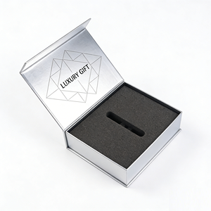 Wholesale High End Custom Logo <b>Magnetic</b> Luxurious Embossed Offset Printed Gift Cardboard Corrugated <b>Board</b> Jewelry Box Necklace - Product Image 3