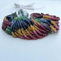 5mm naturel Multi précieux saphir émeraude rubis à facettes Rondelle perles de pierres précieuses pour la fabrication de bijoux à bricoler soi-même articles en vrac en gros