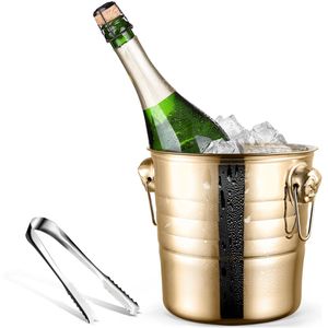 Seau à glace en métal contemporain pour un service élégant des boissons, idéal pour la maison, les bars, les restaurants, les événements, les mariages et les célébrations. - Product Image 5