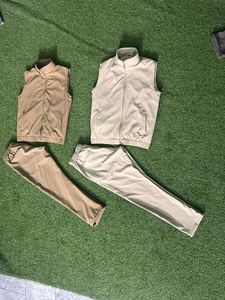Conjunto Deportivo para Niños, Chaleco con Cierre y Cuello Alto, Pantalones, Color Sólido, Ligero, Transpirable, Ropa de Otoño - Product Image 6