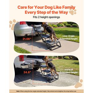 Escaleras Plegables de 4 Peldaños para Perros, Rampa Antideslizante Extra Ancha para Perros Grandes, Escaleras Portátiles y Ligeras para Mascotas - Product Image 2