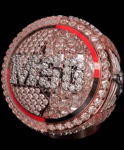 Rose Gold Plated <b>Solid</b> <b>Silver</b> Iced Out VVS Moissanite Diamond Championship Ring For Men - Product Image 1