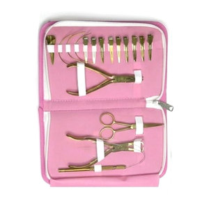 Kit Completo de Herramientas para Extensiones de Cabello con Pinzas de Acero Inoxidable, Agujas para Coser Cabello, Accesorios para Tejer Extensiones - Product Image 2