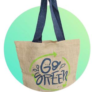 ถุงช้อปปิ้งปอกระเจาแบบใช้ซ้ำได้ทันสมัยมีลายตัวอักษร - Product Image 3
