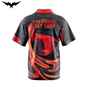 Full Zipper Dart Polo Shirts Jerseys for Team Hot Selling Men Quick Dry <b>TShirt</b> Dartboard & Bowling Wear Custom Sublimation - Product Image 2