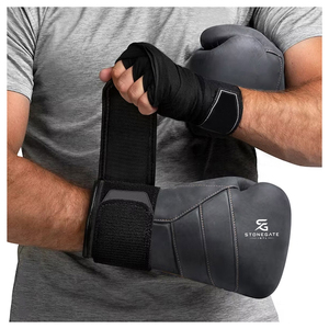 Gants de boxe haut de gamme en cuir avec logo personnalisé, sangle de poignet réglable pour l'entraînement et le conditionnement 2026 - Product Image 5