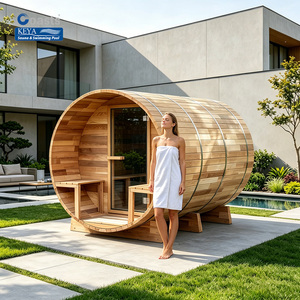 Sauna de Barril para Exteriores de Cedro Rojo Premium, de Varias Piezas, con Certificación ETL, Integración WiFi, para Spa en Casa en América <span class=keywords><strong>del</strong></span> Norte - Product Image 1