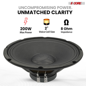 Altavoz de Baja Frecuencia para Guitarra de 12 Pulgadas, Serie 5 Core Pro, 200W, 8 Ohmios, Repuesto para Amplificador Portátil, Woofer, Material ASV - Product Image 6