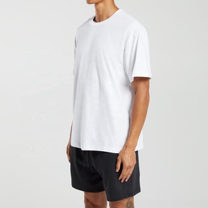 100% camisetas de algodón para hombre, cuello redondo personalizado, Jersey de punto transpirable de talla grande, estampado de logotipo de gran tamaño, Jersey liso Formal - Product Image 6