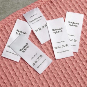 Etiqueta de Cuidado de Ropa Tejida Personalizada, Etiqueta de Instrucciones de Lavado para Ropa, Zapatos y Bolsos - Product Image 1