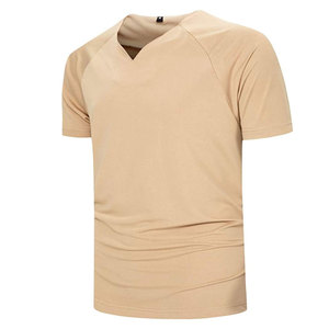 Conjunto de Dos Piezas para Hombre, Camiseta de Punto Sólido con Cuello en V y Pantalones Cortos con Cordón, Transpirable, Deportivo, Cómodo para Uso Diario de Verano - Product Image 3
