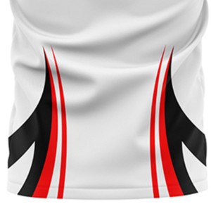 Soccer F.C. Camiseta de Fútbol Sublimada Unisex Blanca, Roja y Negra con Cuello en V, Manga Corta, Absorbe la Humedad, Corte Regular, para Adultos, Todas las Temporadas - Product Image 3
