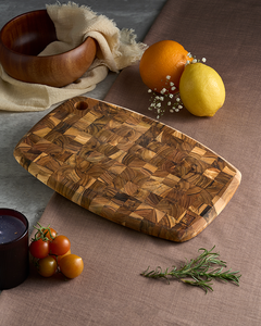 Planche à découper ovale rectangulaire en bambou naturel bio Ha Le, écologique, monobloc, en bois, ustensile de cuisine, sans danger pour les aliments - Product Image 6