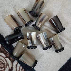 Rustic Handmade Natural Buffalo Horn Shot Cup Polished <b>Whiskey</b> Tequila Drinking Glass for Home Bar Parties and Events - Product Image 1