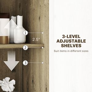 Armadio in stile rustico da 170 cm in lino grigio con cassetto, mobiletto da bagno e ripiani regolabili con ante scorrevoli effetto fienile - Product Image 6