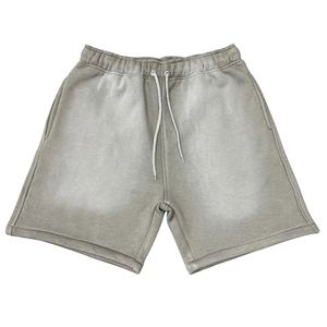 Short d'été personnalisé pour hommes respirant 100% coton imprimé avec motif de lavage à l'acide en détresse vintage Sun Fade Bleach Short pour hommes - Product Image 4