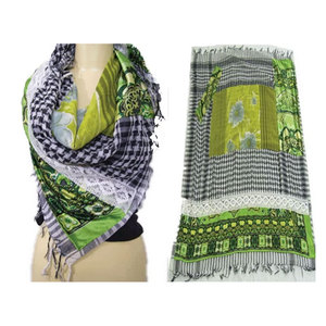 Pañuelo y Adornos para Vestidos de Satén de Algodón Étnico con Diseños de Bordado de Patchwork Inspirados en el Árabe, Chal de Satén de Calidad Premium - Product Image 2
