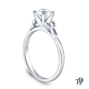 Anillo de compromiso solitario de oro de 10K con diseño de nudo elegante y diamante (natural) romántico, fabricante mayorista y minorista OEM - Product Image 2