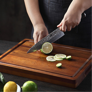 Planche à découper en bois d'acacia avec rainure pour les jus, poignées ergonomiques, écologique, certifiée FSC, ustensile de cuisine, option de logo personnalisé - Product Image 5