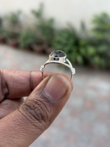 Anillo de Labradorita Natural de Primera Calidad, Forma de Paz, Plata de Ley 925, Hecho a Mano, Joyería Clásica para Regalo de Boda - Product Image 3